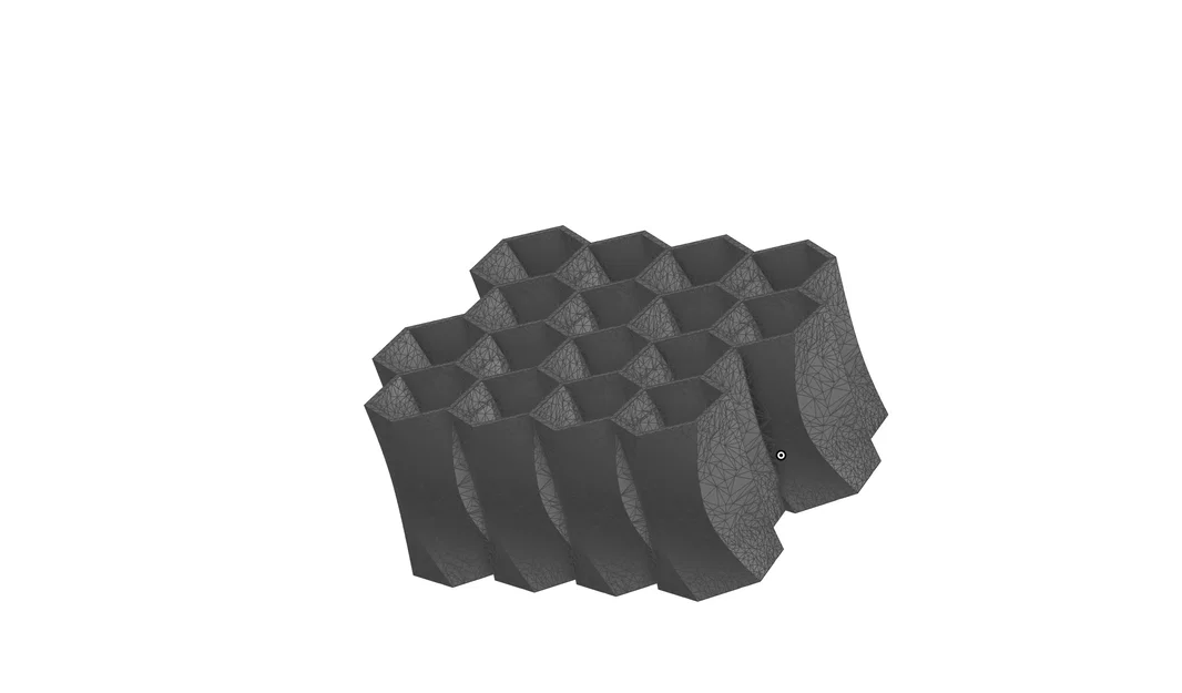 Khay để bàn họa tiết tổ ong HoneyComb Twist tinh tế cho góc làm việc - Image 1
