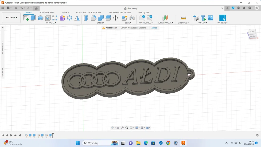 Móc khóa độc lạ phong cách Audi (AŁDI) cho người yêu 3D - Image 2