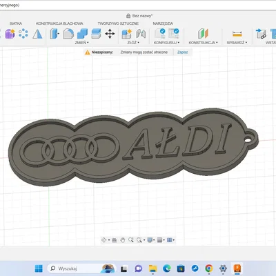 Móc khóa độc lạ phong cách Audi (AŁDI) cho người yêu 3D