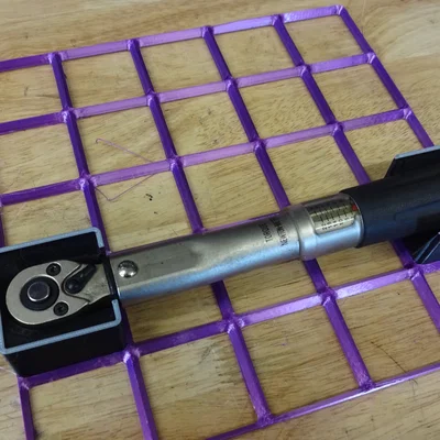 Khay đỡ cờ lê lực 1/4 inch chuẩn Gridfinity in 3D tiện lợi