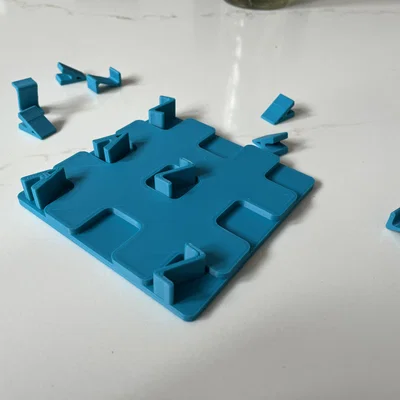 Bộ cờ ca-rô du lịch nhỏ gọn (A-to-Z Tic-Tac-Toe) in 3D