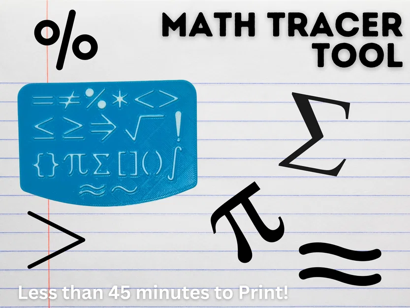 Dụng Cụ Tô Viền Ký Hiệu Toán Học (Math Symbols Tracer Tool) - Image 1