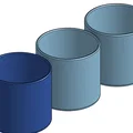 Mô hình 3D bộ ba cốc nối liền độc đáo - Triple Cup - Thumbnail 1