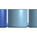 Mô hình 3D bộ ba cốc nối liền độc đáo - Triple Cup - Thumbnail 2