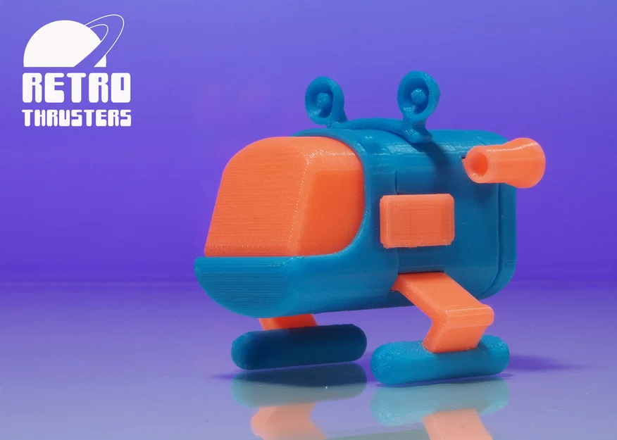 Retro Thrusters RT1 – Tàu vũ trụ đồ chơi sci‑fi (không cần supports) - Image 2