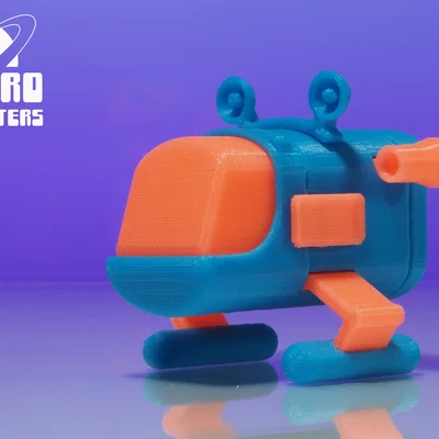 Retro Thrusters RT1 – Tàu vũ trụ đồ chơi sci‑fi (không cần supports)