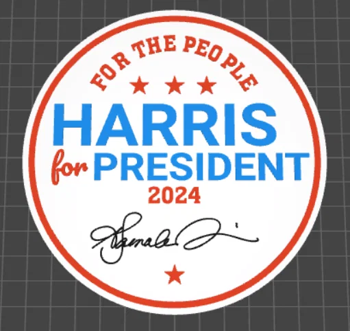 Miếng lót ly Kamala Harris 2024 - Mô hình 3D ấn tượng - Image 1