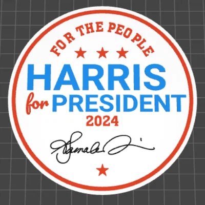 Miếng lót ly Kamala Harris 2024 - Mô hình 3D ấn tượng