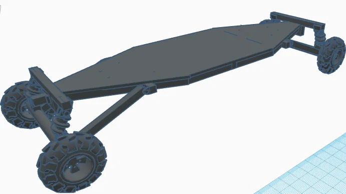 Mô hình ván trượt Longboard có hệ thống giảm xóc in 3D độc đáo - Image 1