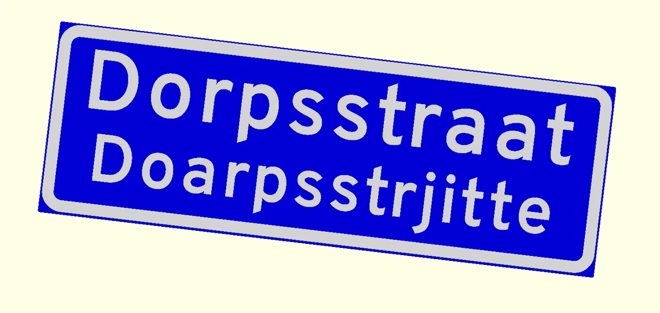 Bảng Tên Đường Hà Lan (Straatnaambord) – OpenSCAD - Image 3