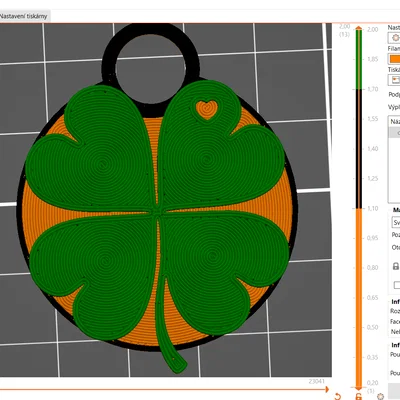 Mặt dây chuyền cỏ bốn lá may mắn in 3D độc đáo