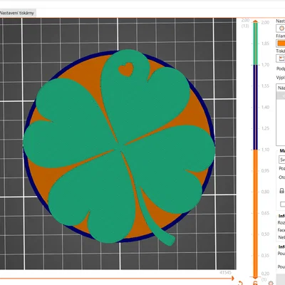Mặt dây chuyền cỏ bốn lá may mắn in 3D độc đáo