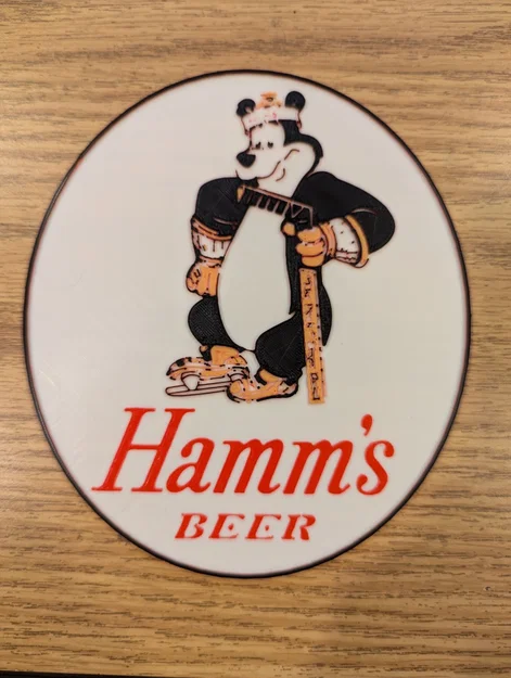 Bảng hiệu bia Hamm's Beer Hockey Bear - Image 1