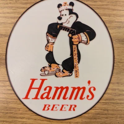 Bảng hiệu bia Hamm's Beer Hockey Bear
