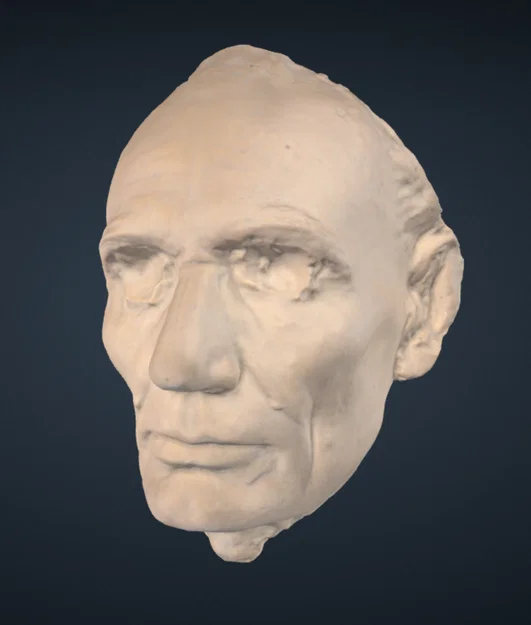 Mô hình 3D khuôn mặt Abraham Lincoln (Lifemask) lịch sử - Image 1