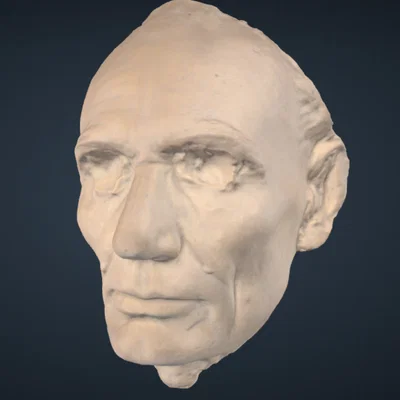 Mô hình 3D khuôn mặt Abraham Lincoln (Lifemask) lịch sử
