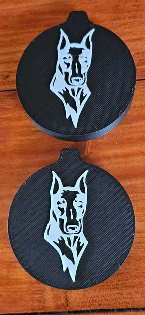 Nắp đậy lon nước 250ml hình chó Doberman in 3D cá tính - Image 1