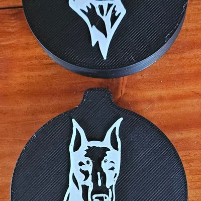 Nắp đậy lon nước 250ml hình chó Doberman in 3D cá tính