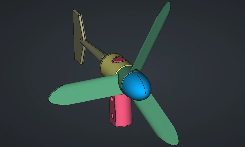 Mô hình cối xay gió trục ngang trang trí sân vườn bằng in 3D - Image 1