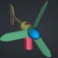 Mô hình cối xay gió trục ngang trang trí sân vườn bằng in 3D - Thumbnail 1