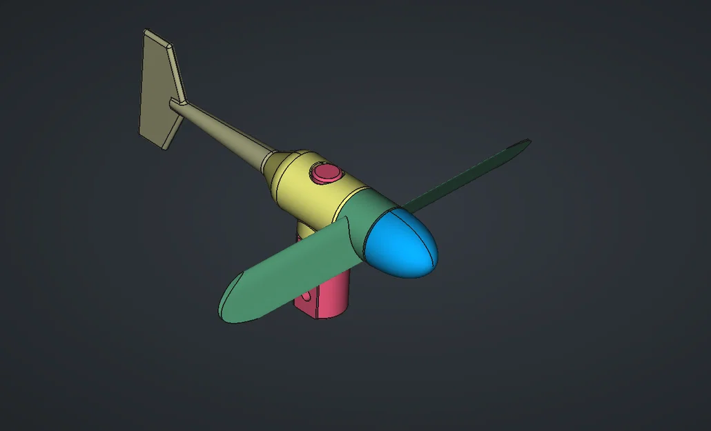 Mô hình cối xay gió trục ngang trang trí sân vườn bằng in 3D - Image 2
