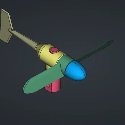 Mô hình cối xay gió trục ngang trang trí sân vườn bằng in 3D