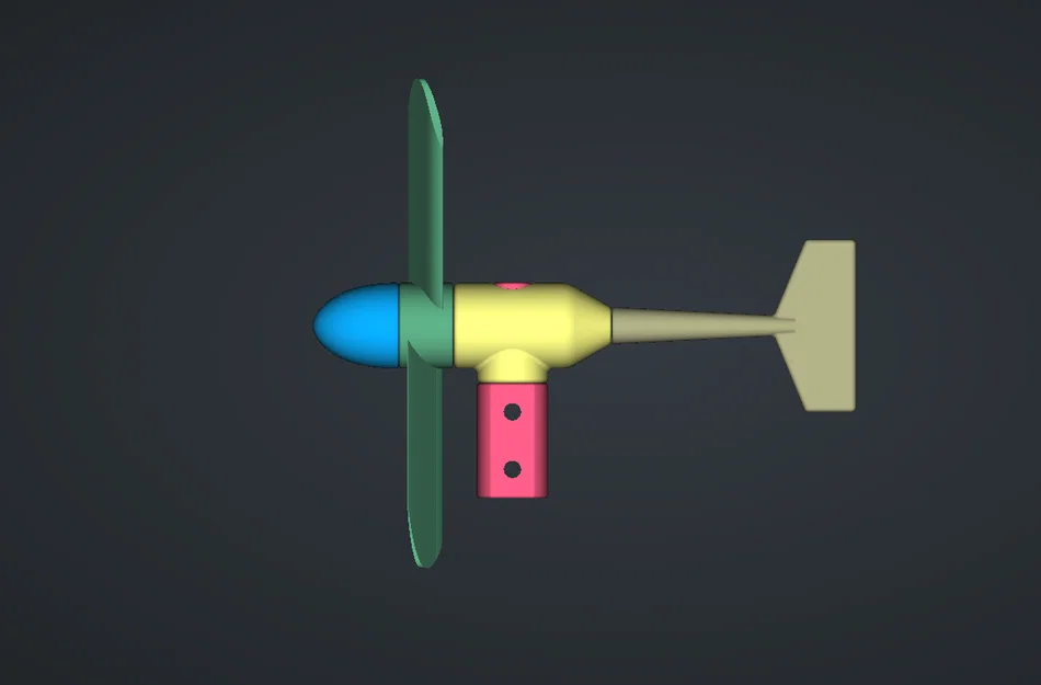 Mô hình cối xay gió trục ngang trang trí sân vườn bằng in 3D - Image 6