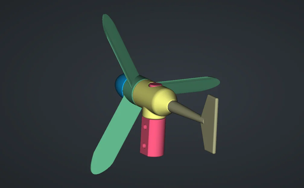 Mô hình cối xay gió trục ngang trang trí sân vườn bằng in 3D - Image 7