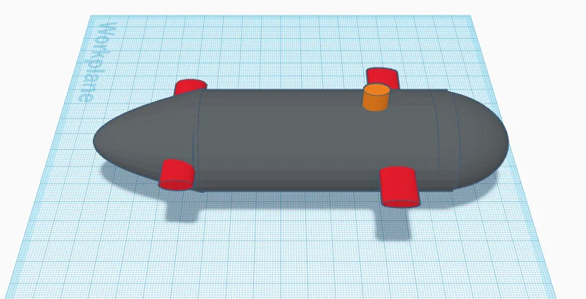 Mô hình tàu ngầm mini 3D dễ in - Đồ chơi và trang trí - Image 3