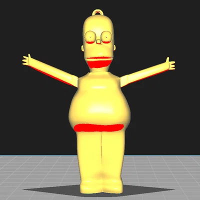 Mô hình 3D Homer Simpson đầy vui nhộn cho fan hâm mộ