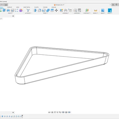 Khay Đựng Đồ Hình Tam Giác Vuông Đa Năng In 3D