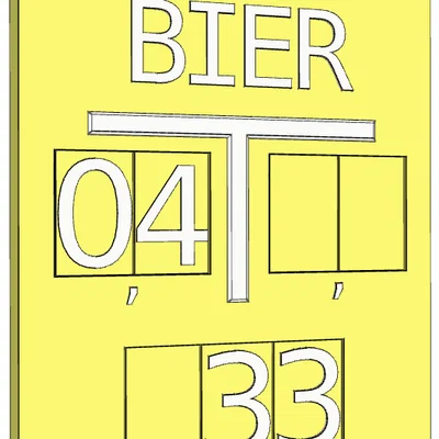 Bảng Schieberschild “Bier Zapfstelle” – Marker Plate “Beer” cho van