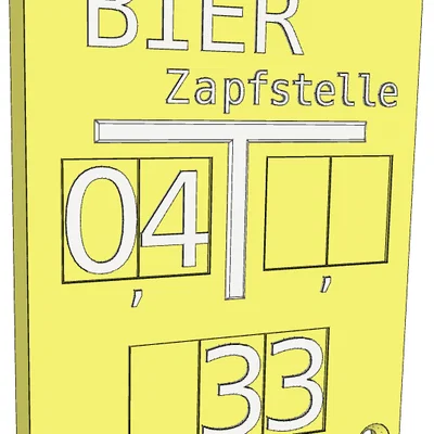 Bảng Schieberschild “Bier Zapfstelle” – Marker Plate “Beer” cho van