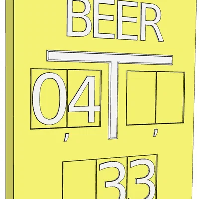 Bảng Schieberschild “Bier Zapfstelle” – Marker Plate “Beer” cho van