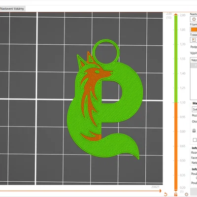 Mẫu In 3D Chữ P Cách Điệu Hình Con Cáo (Fox Alphabet)