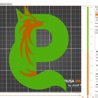 Mẫu In 3D Chữ P Cách Điệu Hình Con Cáo (Fox Alphabet)