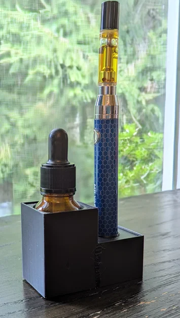 Đế giữ lọ tinh dầu và bút Vape nhỏ gọn - Bản in 3D đơn giản - Image 1