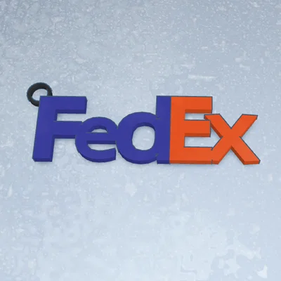 Mô hình móc khóa logo FedEx 3D in dễ dàng