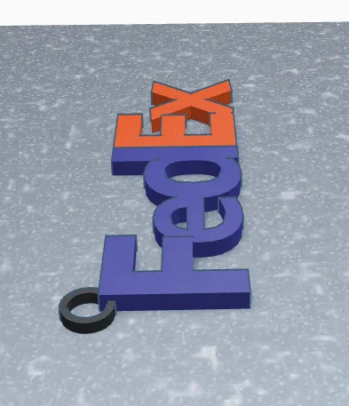 Mô hình móc khóa logo FedEx 3D in dễ dàng - Image 2