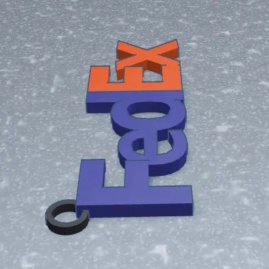 Mô hình móc khóa logo FedEx 3D in dễ dàng