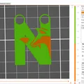 Móc khóa chữ N hình con cáo (Fox Alphabet) in 3D độc đáo - Thumbnail 2