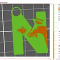 Móc khóa chữ N hình con cáo (Fox Alphabet) in 3D độc đáo - Thumbnail 3