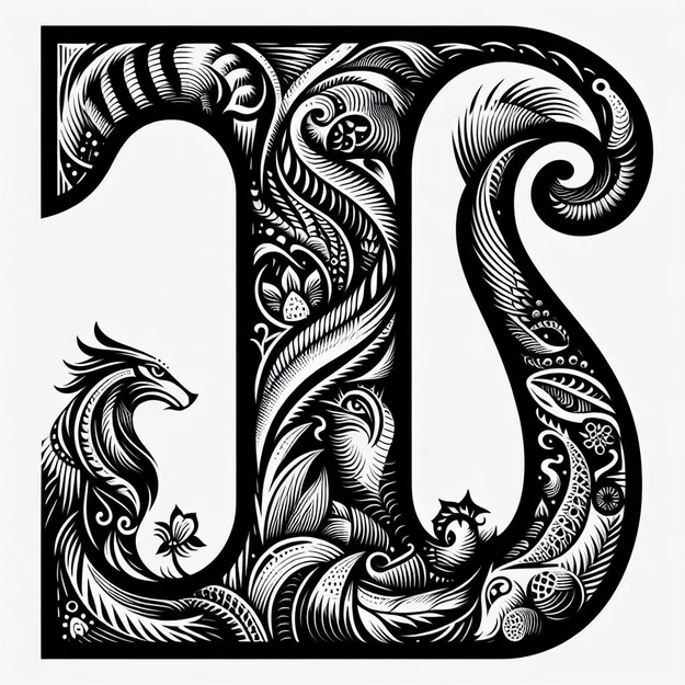 Mẫu chữ nghệ thuật hình thú (Bizarre letter) in 3D trang trí độc đáo - Image 1