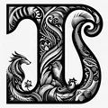 Mẫu chữ nghệ thuật hình thú (Bizarre letter) in 3D trang trí độc đáo - Thumbnail 1
