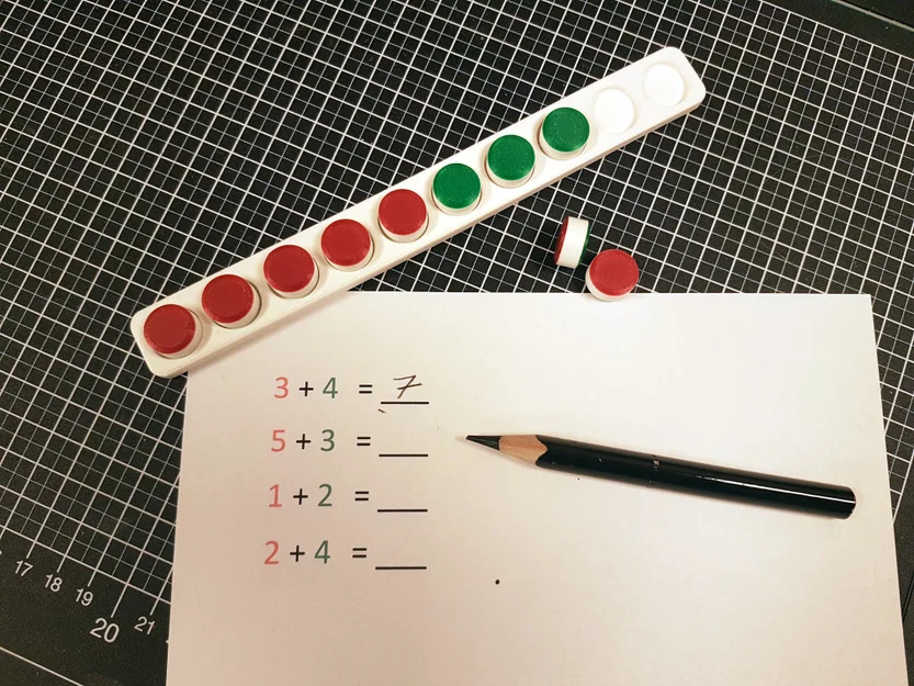 Dụng cụ học cộng số đến 10 (Learning aid for adding numbers) - Image 1