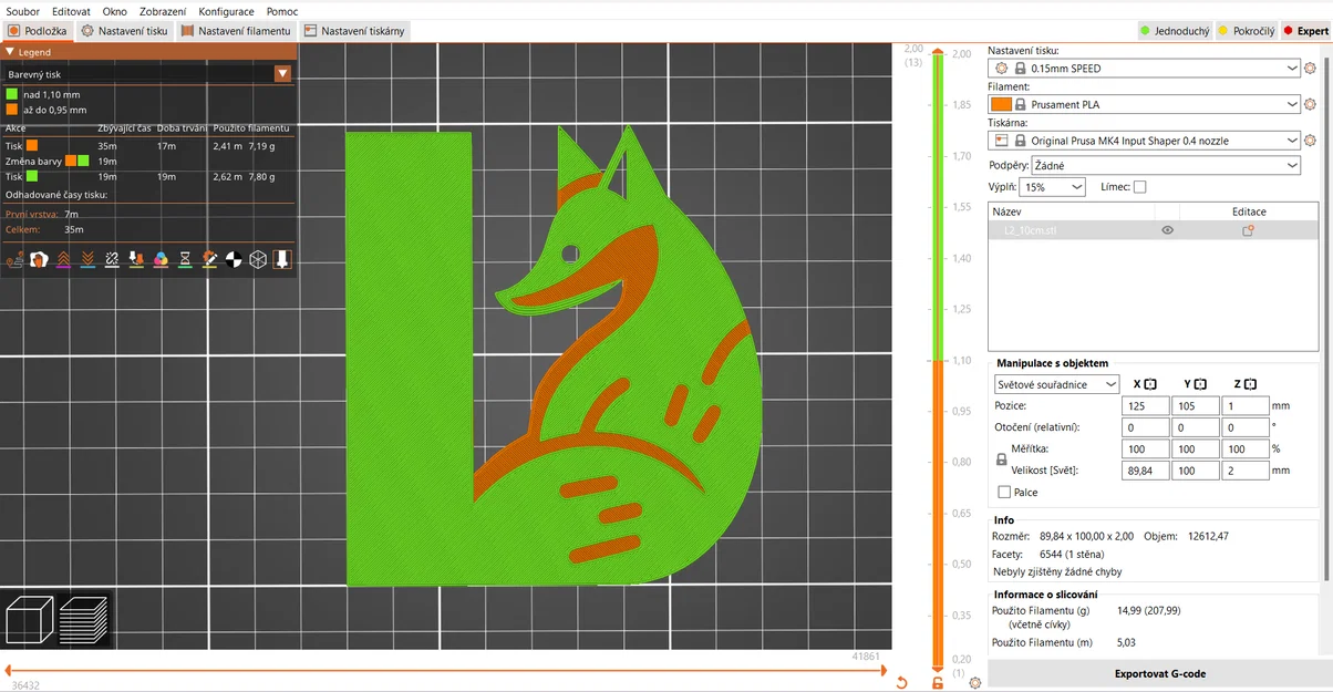 Mô hình chữ cái L hình cáo xinh xắn in 3D (Fox Alphabet) - Image 3