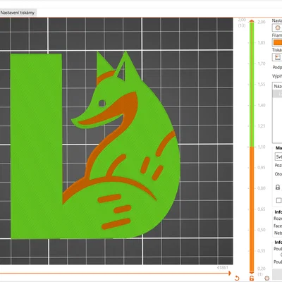 Mô hình chữ cái L hình cáo xinh xắn in 3D (Fox Alphabet)