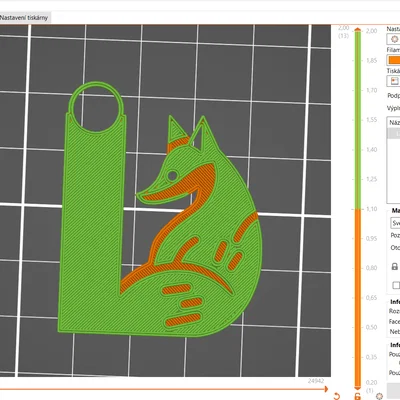 Mô hình chữ cái L hình cáo xinh xắn in 3D (Fox Alphabet)