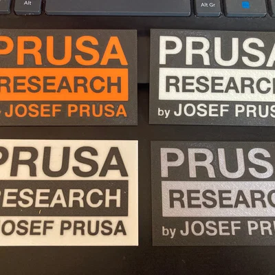 Logo Prusa Research hai màu (dual color)