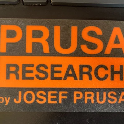 Logo Prusa Research hai màu (dual color)